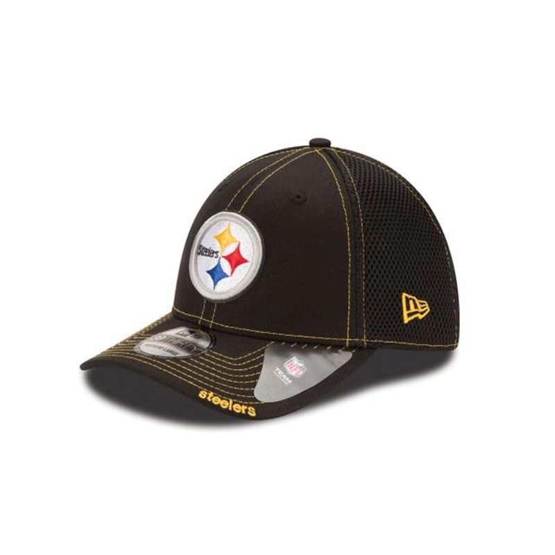 NFL Pittsburgh Steelers Neo 39Thirty Stretch Fit (PSW6859) - Black New Era Caps